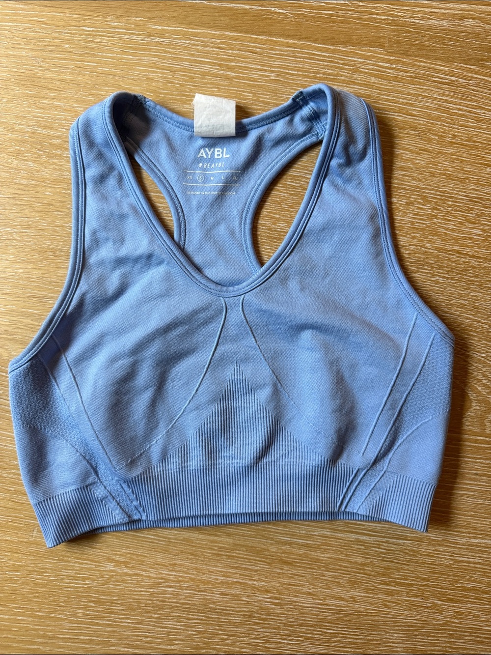 AYBL Seamless Racerback Sports Bra - Sky Blue